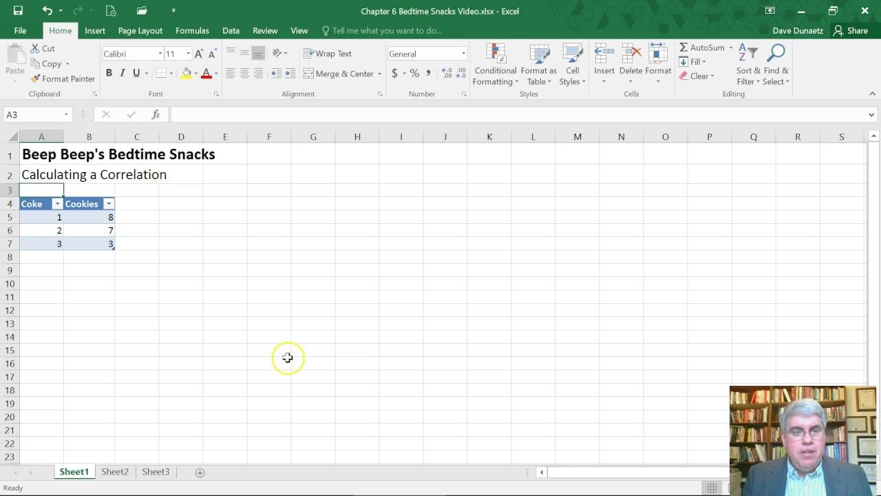 create a correlation table in excel 2016 for mac